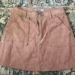 Pink Corduroy Skirt